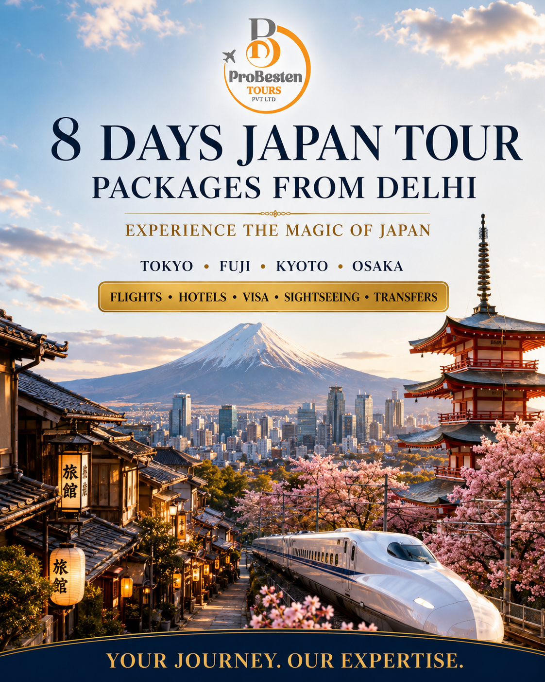 8 days Japan Tour Packages from Delhi 
