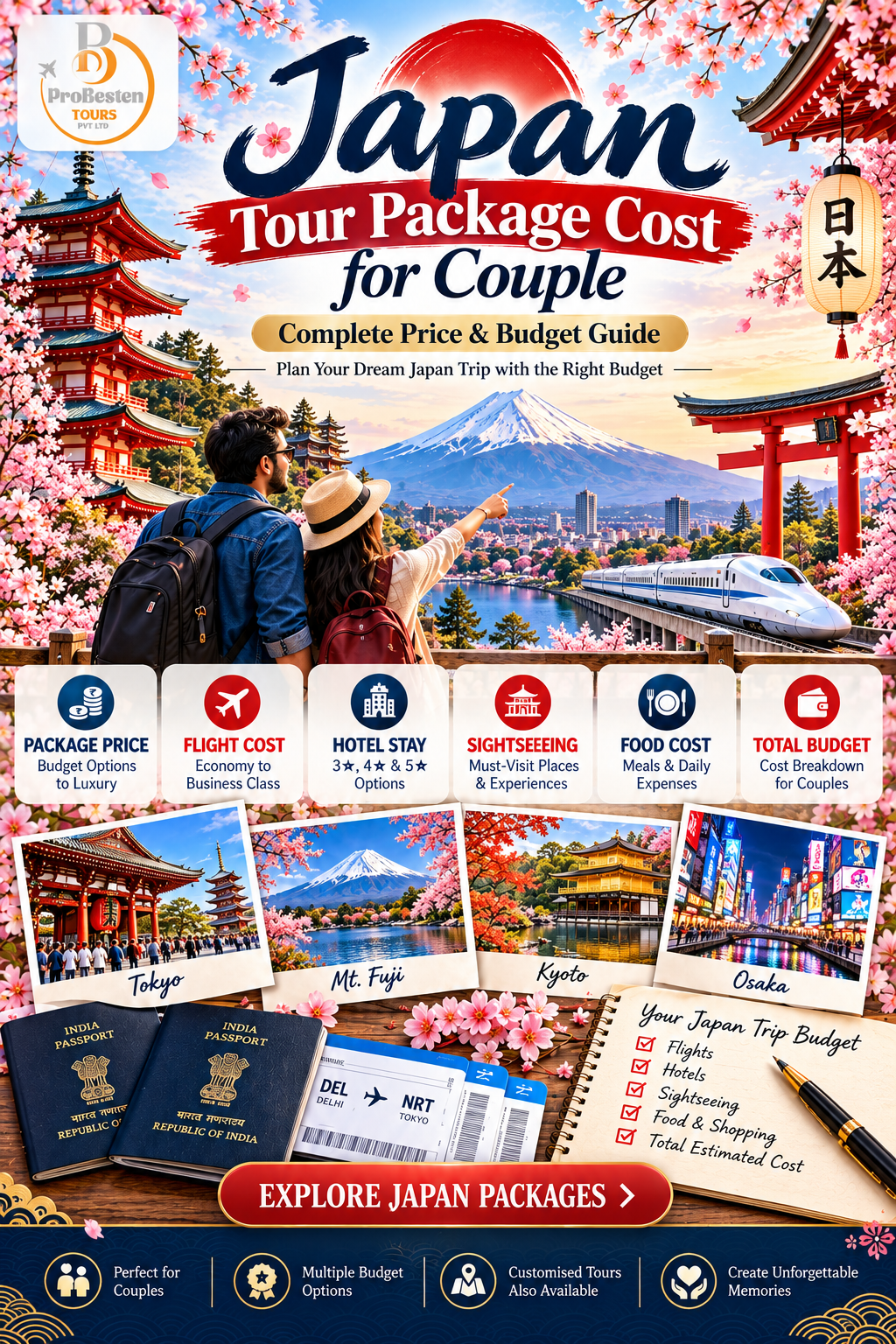 Japan Tour Package Cost for Couple Japan Tour Package Cost for Couple